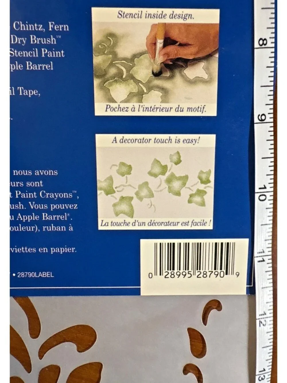 Vintage 1997 Plaid Simply Stencil Decorator Edge Reuseable Stencil #25790Floral